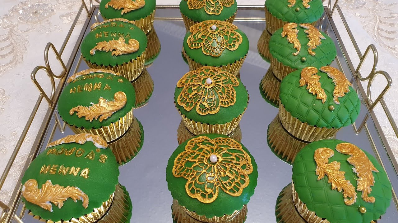 كاب كيك ديزاين الحنة بكل التفاصيل وبطريقة مبسطة للمبتدءات/cupcake design