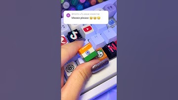 Custom keyboard! Drawing I  for India but on keyboard!​⁠​⁠ ​⁠​⁠#drawing #keycaps #art