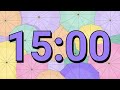 15 Minute Relaxing Timer | Ambient Music | Stress-Free Countdown | Big Numbers Calm Countdown