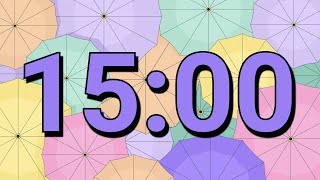 15 Minute Relaxing Timer | Ambient Music | Stress-Free Countdown | Big Numbers Calm Countdown