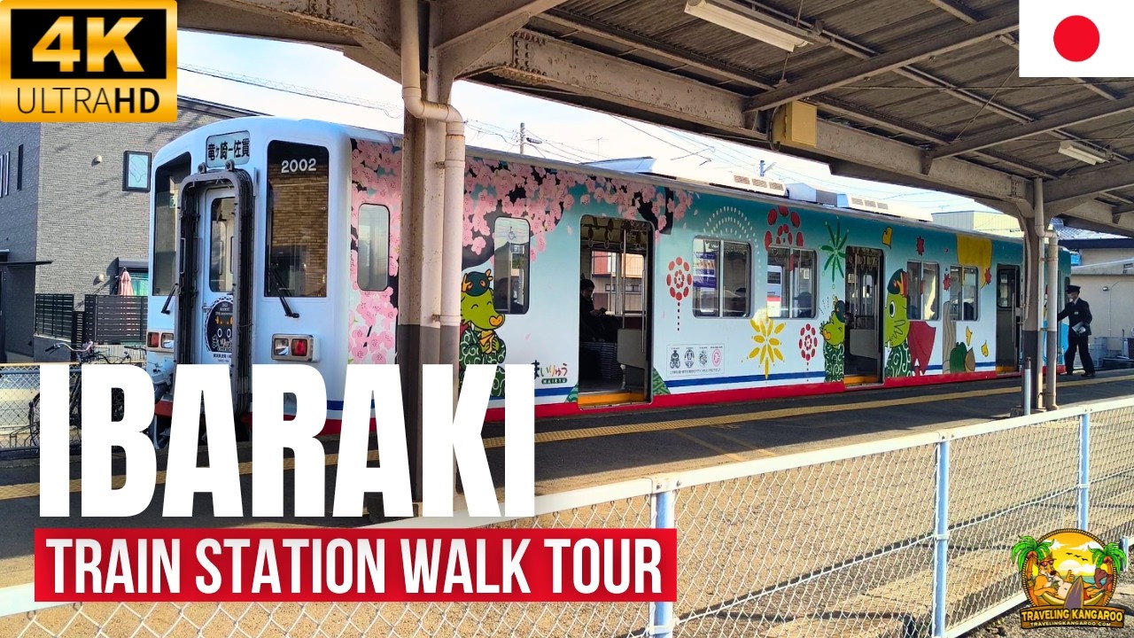 【4K Japan Walk】Ibaraki Local Train Stations 🚆 Rural Station Walking Tour