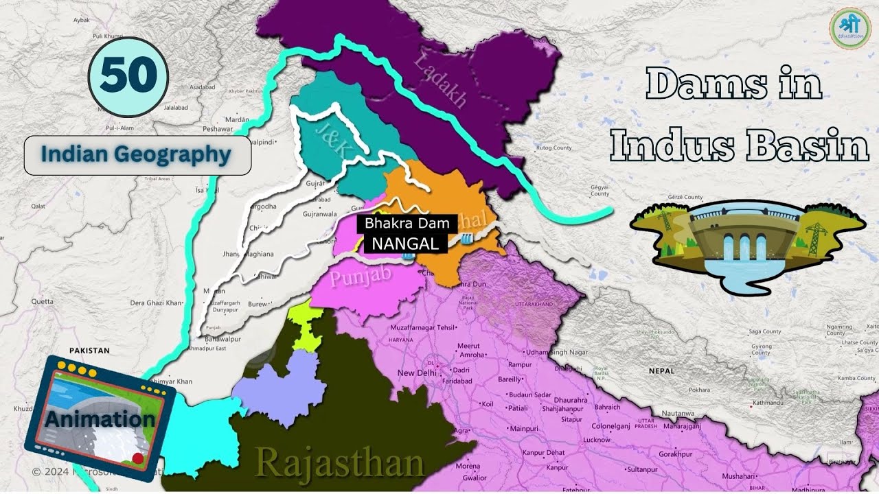 Most Important Dams in Indus River Basin Dams on Jhelum, Chenab, Ravi