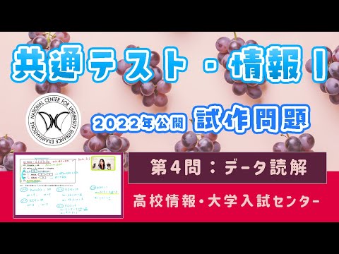 データ読解：高校情報Ⅰ・共通テスト対策 / 試作問題・第4問【7/28🎯LIVE配信】