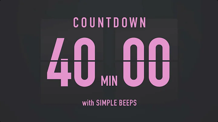 40 Minute Countdown Timer ⏳ Flip Clock with Simple Beeps 💕🖤