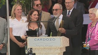 Gloria Emilio Estefan Hold Ribboncutting Ceremony At Their South Beach Hotel