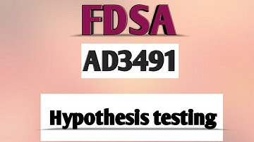 Hypothesis testing in FDSA tamil||AD3491||Anna university reg-2021.