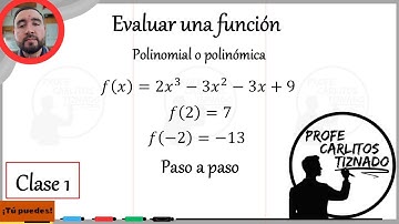 Evaluar una función polinomial | paso a paso