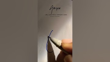 How to sign Aanya ? ✨| signature style | Aanya #aanya #signature #sandeepcalligraphy #shorts #name