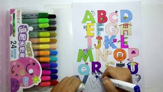 Coloring Alphabet Part 2 | Learn Colors \& Alphabet Part 2 | Coloring Pages | Coloring Book For Kids