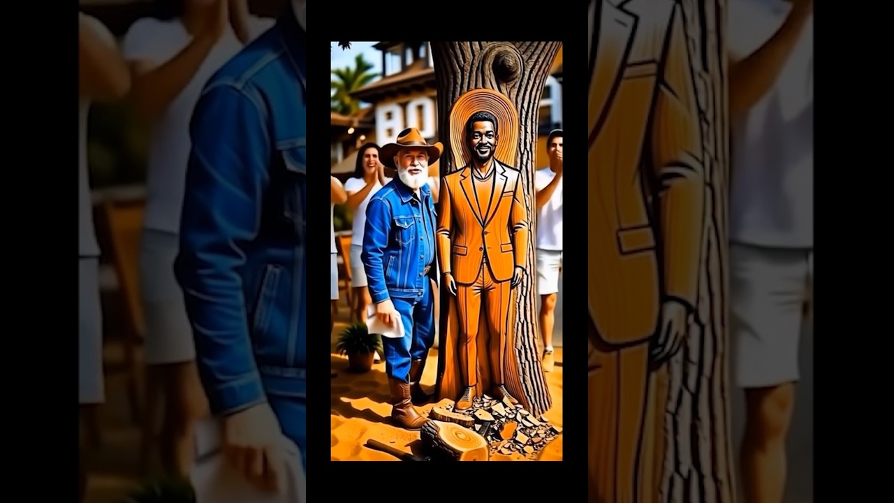 Hollywood Super Hero Eddie Murphy Hand Made Wood Carving