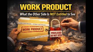 WORK PRODUCT — What the Other Side Is NOT Entitled to See
