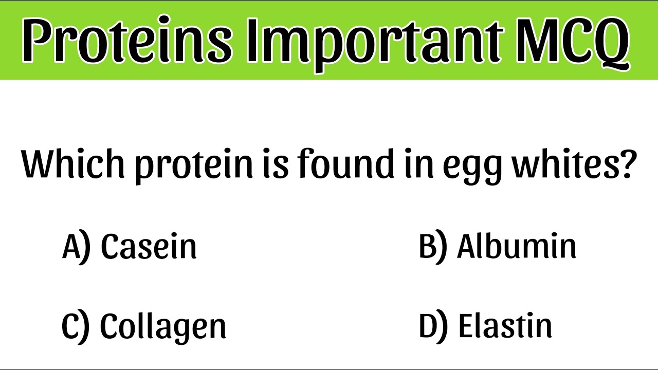 Protein MCQ | biochemistry mcq with answer | protein related question | protein
