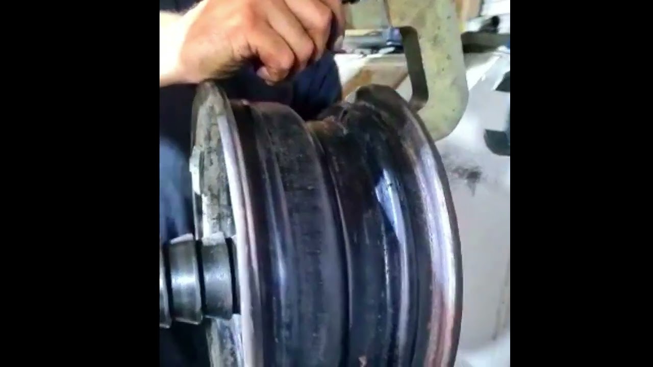 Como desempenar roda de ferro e liga leve