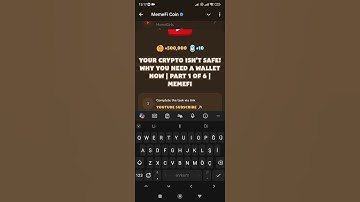 Your Crypto Isn’t Safe! Why You NEED a Wallet Now | Part 1 of 6 |#airdrop #memefisecretcode