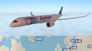 Egyptair A350 Full Flight (sorry I didn’t find a way to make it live)￼