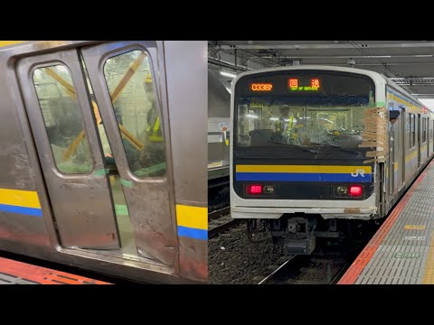 重大事故事典　東日本 JR東海道線が電柱と衝突でストップ 先頭車両の乗客語る“緊迫した