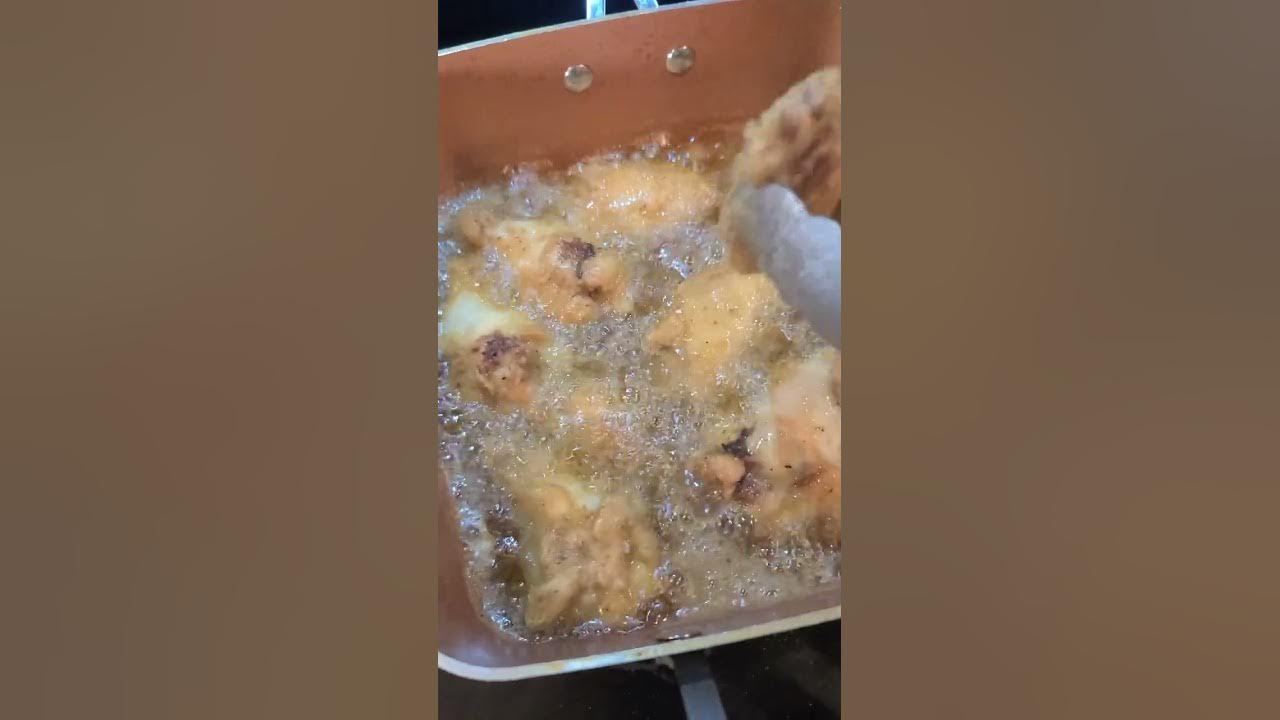frying chicken wings dings YouTube