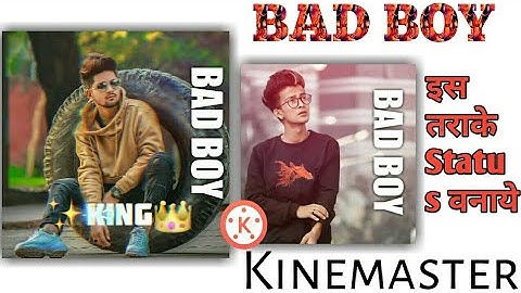 New Attitude Whatsapp status editing in kinemaster| killer Boy | Kinemaster status editing tutorial