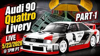 🔴LIVE: Applying Livery Decals Tamiya Audi 90 Quattro Racing Body Kit - PART 1 May 23, 2026 1 PM PT