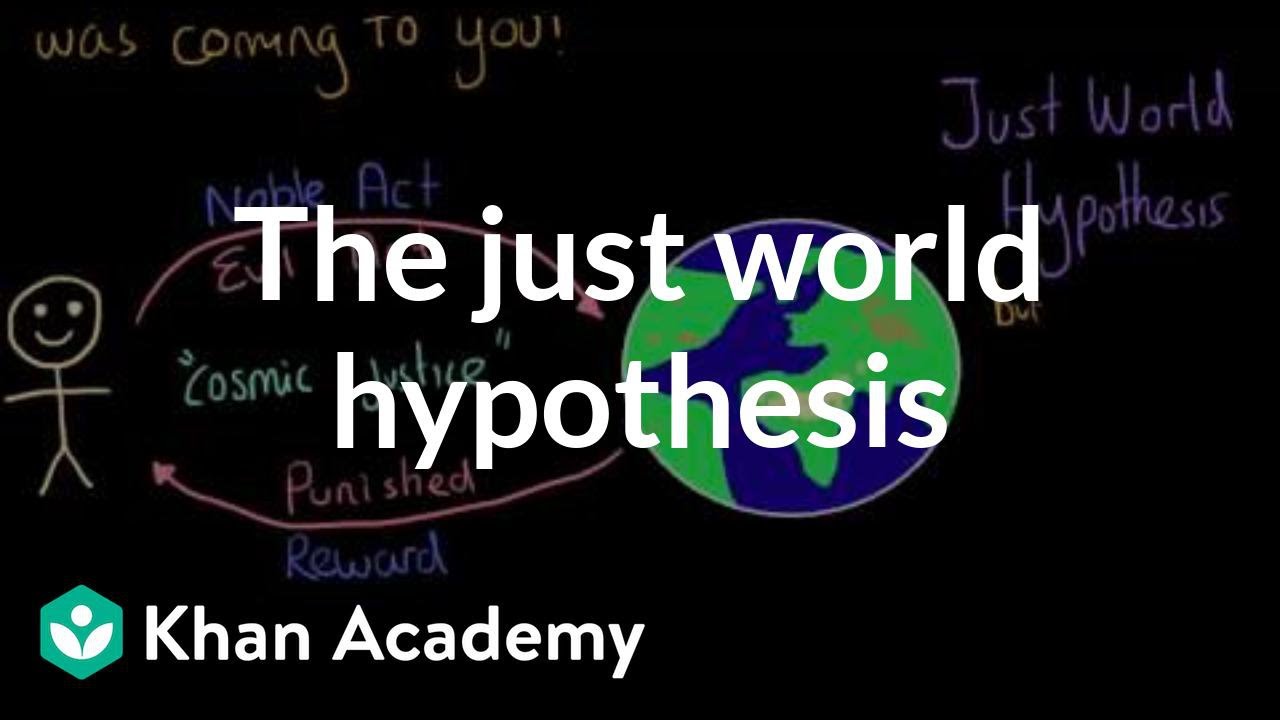 what does just world hypothesis mean in psychology