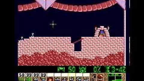 Lemmings (Genesis) - Tricky 19: Postcard From Lemmingland