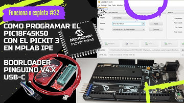 ⚡ Como programar el PIC18F45k50 con PICkit 3 en MPLAB IPE, Placa Entrenadora PIC18F4550 USB-C v4.x