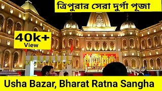 Usha Bazar Bharat Ratna Sangha || Durga puja 2020 || Agartala Durga puja 2021 ||  Usha Bazar