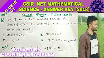 Csir net solved paper June 2018 | sec-B | linear algebra |Mathematical science