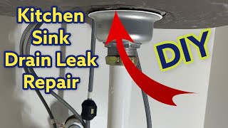 How to Replace A Kitchen Sink Drain Strainer, Leaking Kitchen Sink Repair