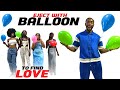 Episode 2 pop the balloon to eject the least attractive guy on the love hub game show