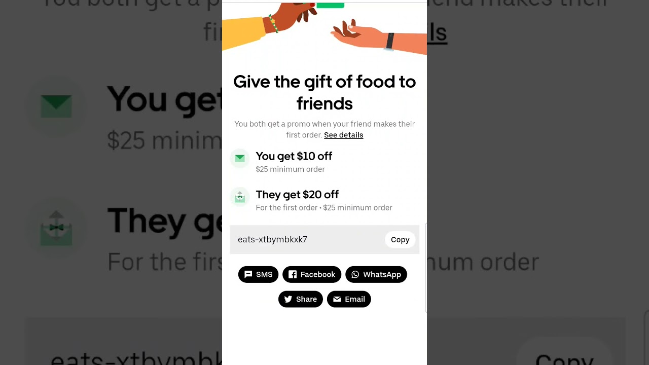 Uber eats promotion code - 20$ off order