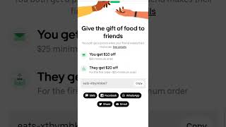 Uber eats promotion code - 20$ off order