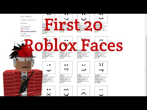 The First 20 Roblox Faces Youtube - umber h roblox