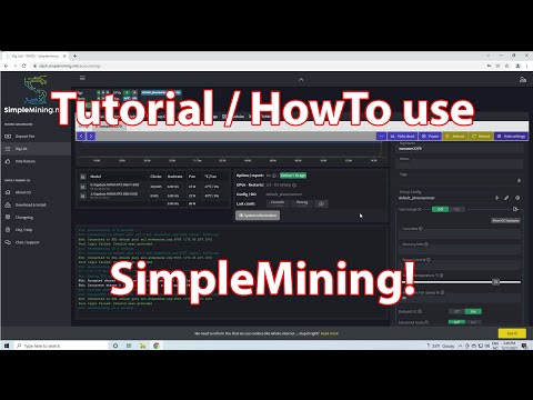 Video Tutorial / Help / Howto For Basic Usage Of SimpleMining. Mining Crypto With GPUs!
