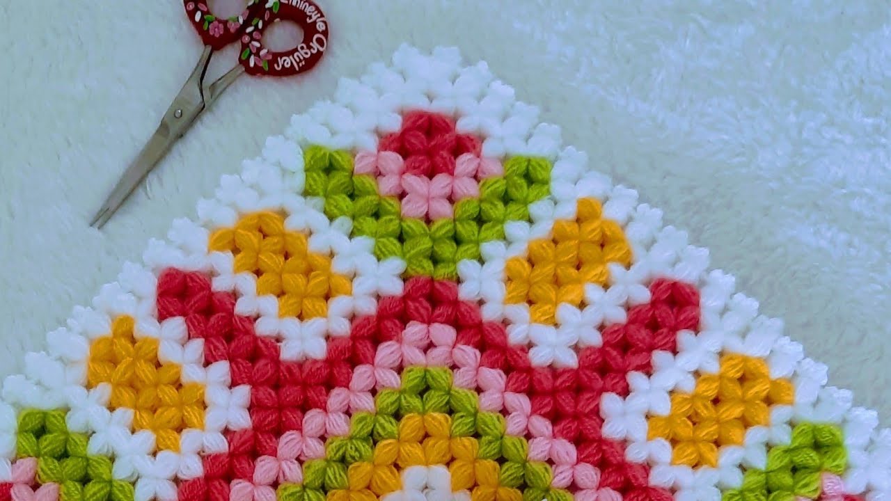 2025💜 Yepyeni muhteşem tasarım 🧶#enyenimodeller #crochet #kare lif modeli#knittinglove #tasarım 