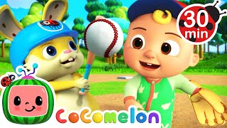 Baby Animal Baseball Game | CoComelon JJ's Animal Time | Animal Songs for Kids