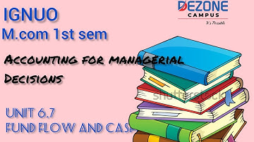IGNOU/M.com 1st sem/Accounting for managerial decisions/unit 6,7