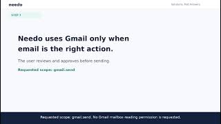 Needо Gmail OAuth Verification Demo gmail.send Scope News