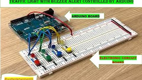 Arduino traffic light with a buzzer