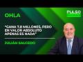 Julián Salcedo: “Gana 7,8 millones, pero en valor absoluto apenas es nada”