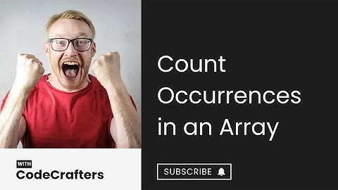 Count Occurrences In An Array || Arrays || Data Structures and Algorithms