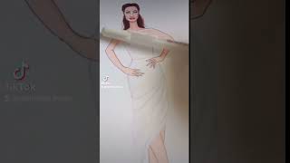 Drawing Angelina Jolie fashiondesigner fashion illustration angelinajolie fashionillustration