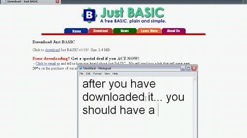 Just BASIC Tutorial 1 - Setup