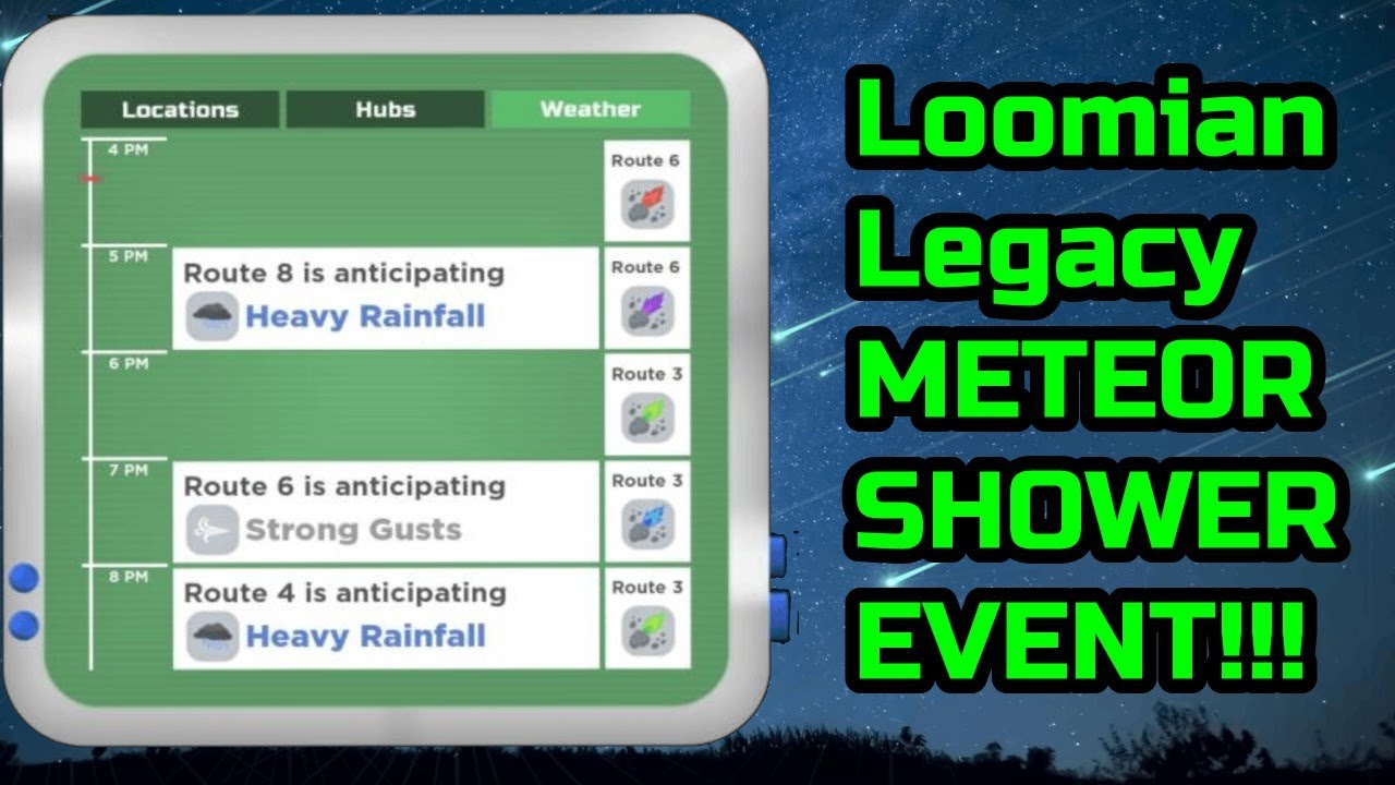 🔴LIVE! NEW METEOR SHOWER EVENT in Loomian Legacy!!! (Gleam Hunting