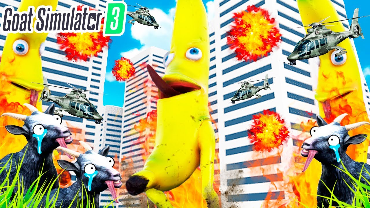 EL PLATANO GODZILLA DESTRUYE LA CIUDAD | GOAT SIMULATOR 3 - YouTube