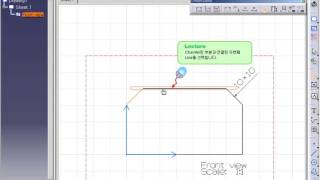 CATIA V5 - DRAFTING -- Chamfer Dimension [카티아스쿨]