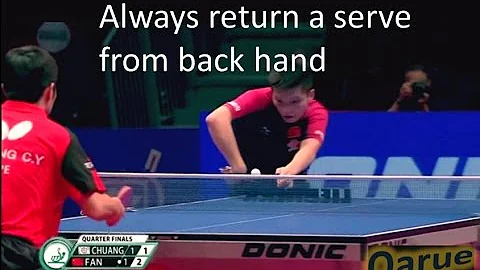 Table Tennis BackHand Tips by Zhendong | TT Tips by Zhendong