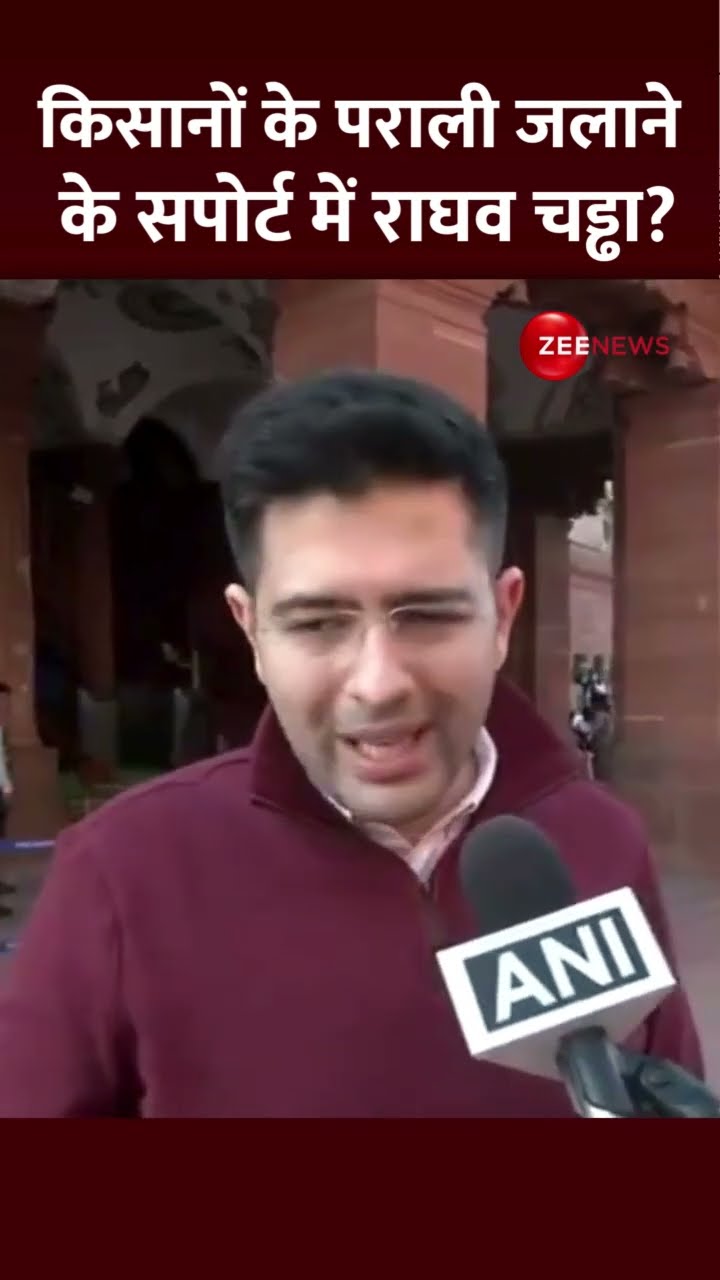 #ytshorts: किसानों के पराली जलाने के स्पोर्ट में राघव चड्ढा? | Raghav Chadha on Parali Burning