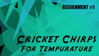 Crickets Chirps For Temperature Code