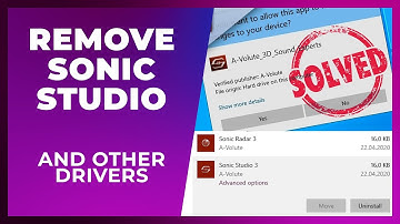 How to Remove Sonic Studio, Nahimic, A-Volute and other Windows Drivers